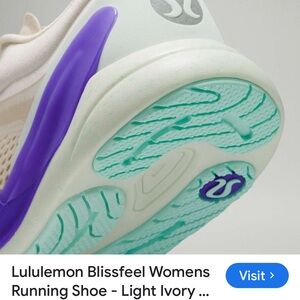 lululemon athletica Women's Athletic Shoes - Ivory and Purple SZ 10